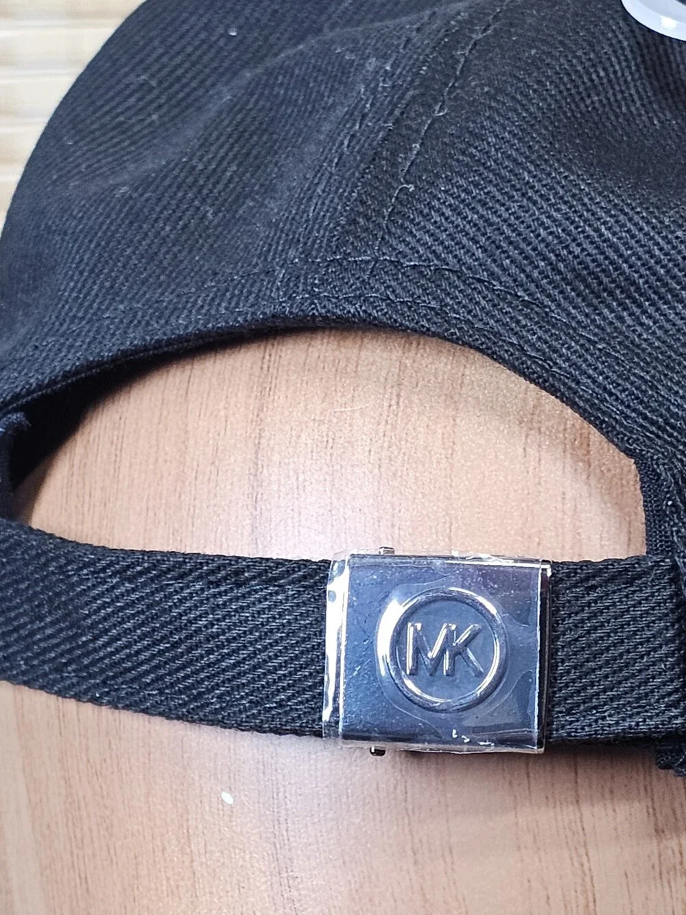 Michael Kors Black MK Monogram Brim Adjustable Baseball Cap One Size NWT